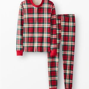 NWT Hanna Andersson Adult Plaid Holiday Long John Set